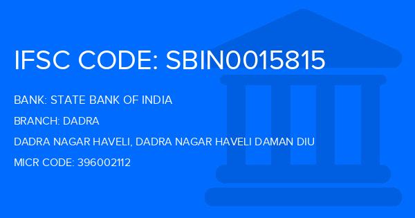 State Bank Of India (SBI) Dadra Branch IFSC Code