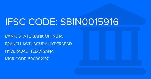 State Bank Of India (SBI) Kothaguda Hyderabad Branch IFSC Code