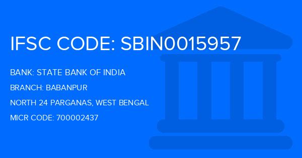 State Bank Of India (SBI) Babanpur Branch IFSC Code