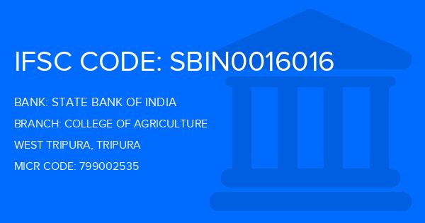 State Bank Of India (SBI) College Of Agriculture Branch IFSC Code
