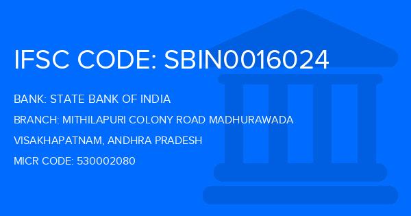 State Bank Of India (SBI) Mithilapuri Colony Road Madhurawada Branch IFSC Code