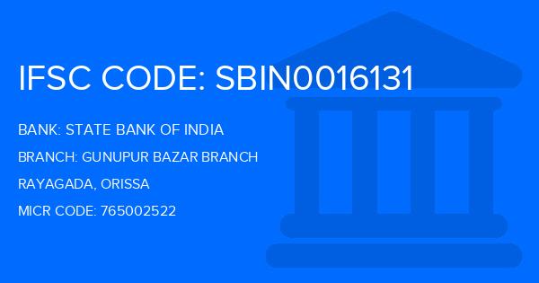 State Bank Of India (SBI) Gunupur Bazar Branch