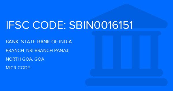 State Bank Of India (SBI) Nri Branch Panaji Branch IFSC Code