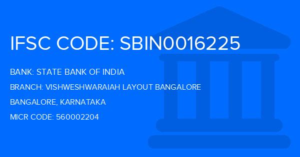 State Bank Of India (SBI) Vishweshwaraiah Layout Bangalore Branch IFSC Code