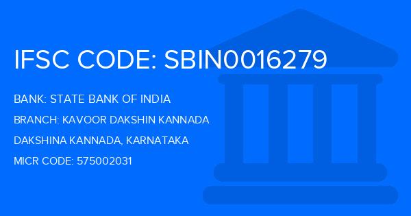 State Bank Of India (SBI) Kavoor Dakshin Kannada Branch IFSC Code