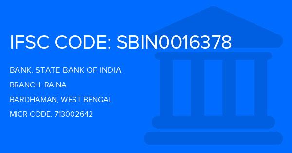 State Bank Of India (SBI) Raina Branch IFSC Code