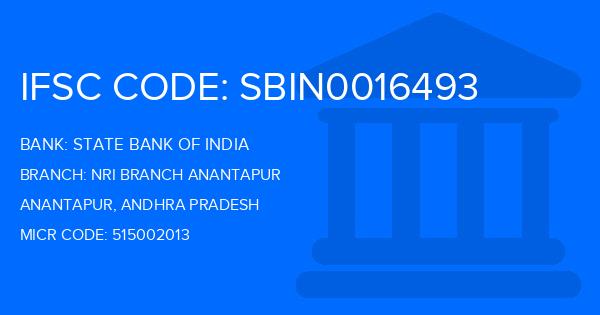 State Bank Of India (SBI) Nri Branch Anantapur Branch IFSC Code