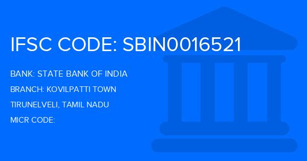 State Bank Of India (SBI) Kovilpatti Town Branch IFSC Code
