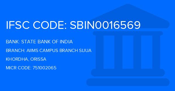 State Bank Of India (SBI) Aiims Campus Branch Sijua Branch IFSC Code