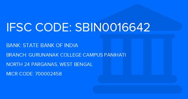 State Bank Of India (SBI) Gurunanak College Campus Panihati Branch IFSC Code