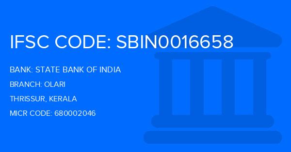 State Bank Of India (SBI) Olari Branch IFSC Code