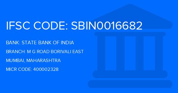 State Bank Of India (SBI) M G Road Borivali East Branch IFSC Code