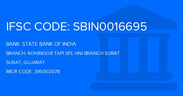 State Bank Of India (SBI) Kohinoor Tapi Spl Hni Branch Surat Branch IFSC Code