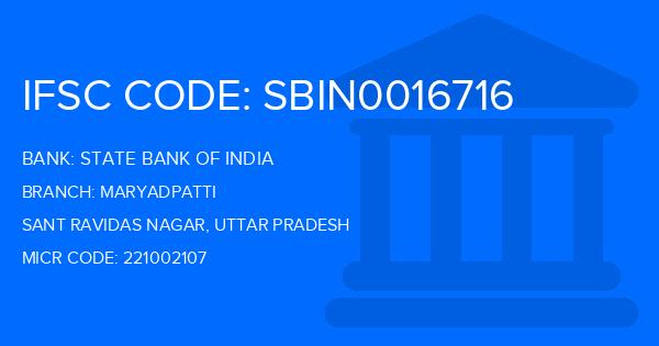 State Bank Of India (SBI) Maryadpatti Branch IFSC Code