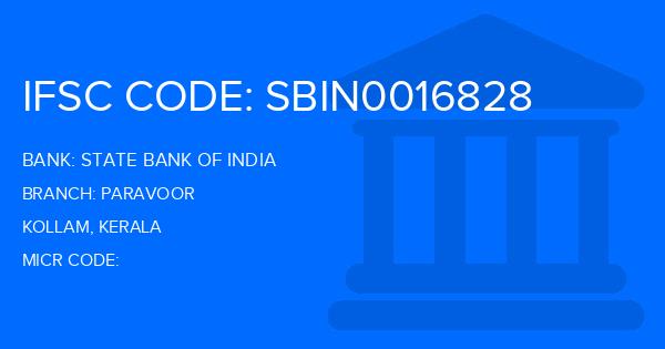 State Bank Of India (SBI) Paravoor Branch IFSC Code