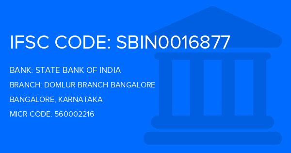 State Bank Of India (SBI) Domlur Branch Bangalore Branch IFSC Code