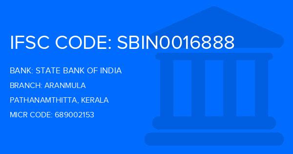 State Bank Of India (SBI) Aranmula Branch IFSC Code