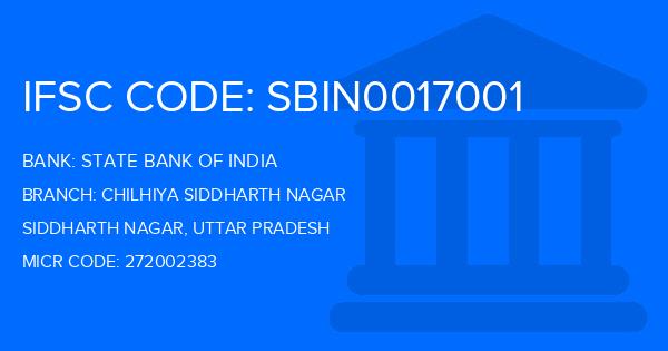 State Bank Of India (SBI) Chilhiya Siddharth Nagar Branch IFSC Code