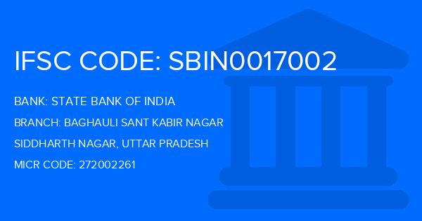 State Bank Of India (SBI) Baghauli Sant Kabir Nagar Branch IFSC Code