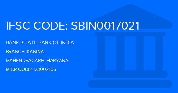 State Bank Of India (SBI) Kanina Branch IFSC Code