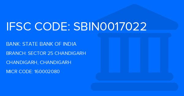 State Bank Of India (SBI) Sector 25 Chandigarh Branch IFSC Code