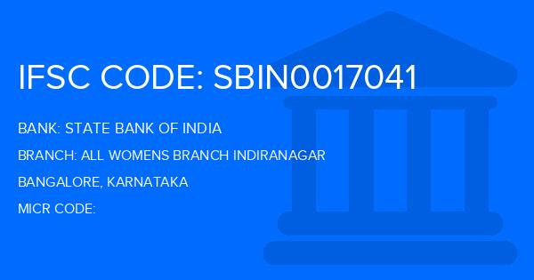 State Bank Of India (SBI) All Womens Branch Indiranagar Branch IFSC Code