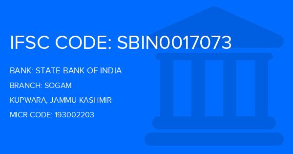 State Bank Of India (SBI) Sogam Branch IFSC Code