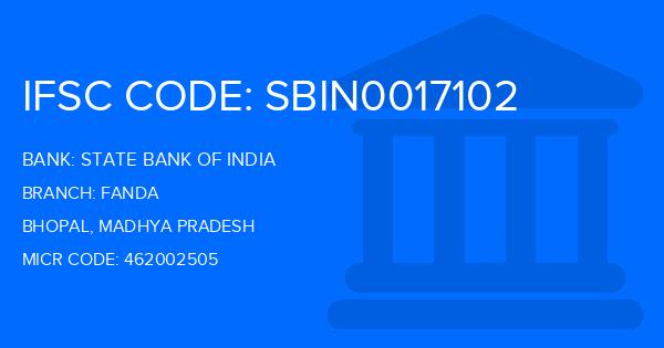 State Bank Of India (SBI) Fanda Branch IFSC Code