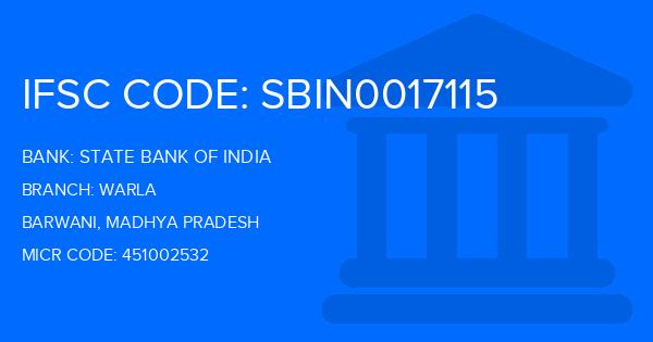 State Bank Of India (SBI) Warla Branch IFSC Code