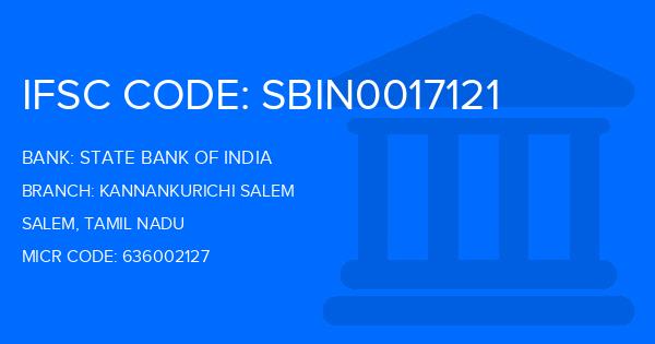 State Bank Of India (SBI) Kannankurichi Salem Branch IFSC Code