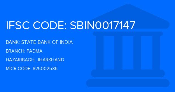 State Bank Of India (SBI) Padma Branch IFSC Code