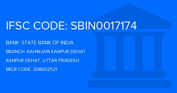 State Bank Of India (SBI) Kahinjari Kanpur Dehat Branch IFSC Code