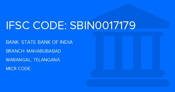 State Bank Of India (SBI) Mahabubabad Branch IFSC Code