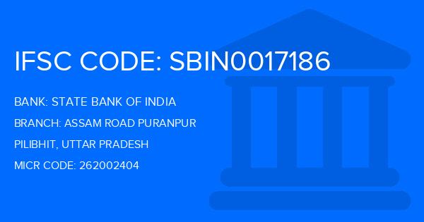 State Bank Of India (SBI) Assam Road Puranpur Branch IFSC Code