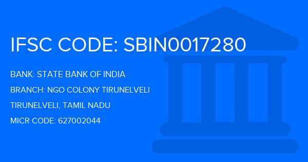 State Bank Of India (SBI) Ngo Colony Tirunelveli Branch IFSC Code