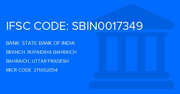State Bank Of India (SBI) Rupaidiha Bahraich Branch IFSC Code