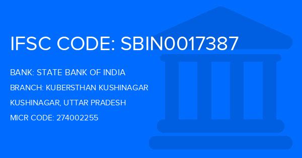 State Bank Of India (SBI) Kubersthan Kushinagar Branch IFSC Code