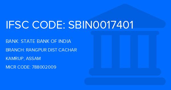 State Bank Of India (SBI) Rangpur Dist Cachar Branch IFSC Code