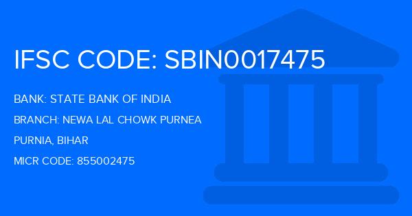 State Bank Of India (SBI) Newa Lal Chowk Purnea Branch IFSC Code