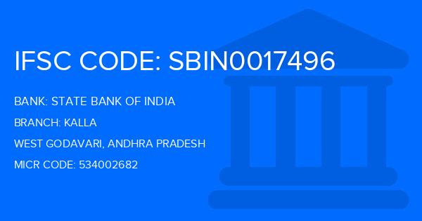 State Bank Of India (SBI) Kalla Branch IFSC Code