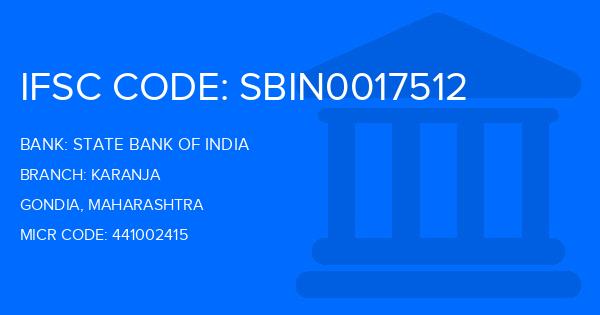 State Bank Of India (SBI) Karanja Branch IFSC Code