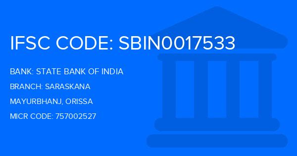 State Bank Of India (SBI) Saraskana Branch IFSC Code