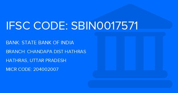 State Bank Of India (SBI) Chandapa Dist Hathras Branch IFSC Code