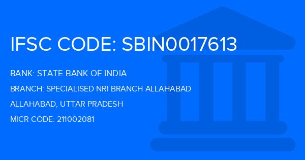 State Bank Of India (SBI) Specialised Nri Branch Allahabad Branch IFSC Code