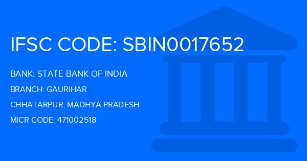 State Bank Of India (SBI) Gaurihar Branch IFSC Code