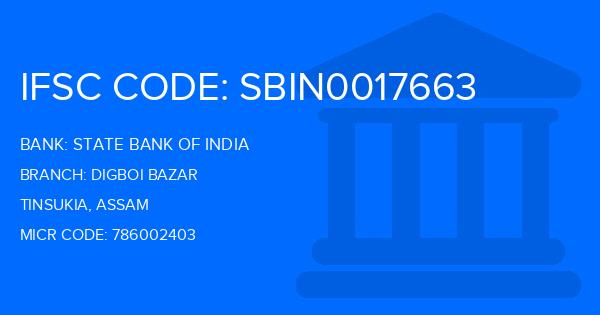 State Bank Of India (SBI) Digboi Bazar Branch IFSC Code
