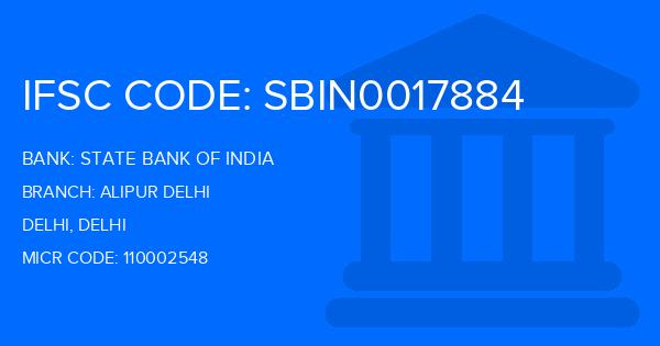 State Bank Of India (SBI) Alipur Delhi Branch IFSC Code