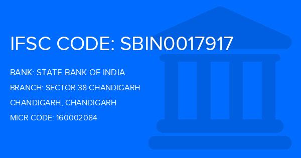 State Bank Of India (SBI) Sector 38 Chandigarh Branch IFSC Code