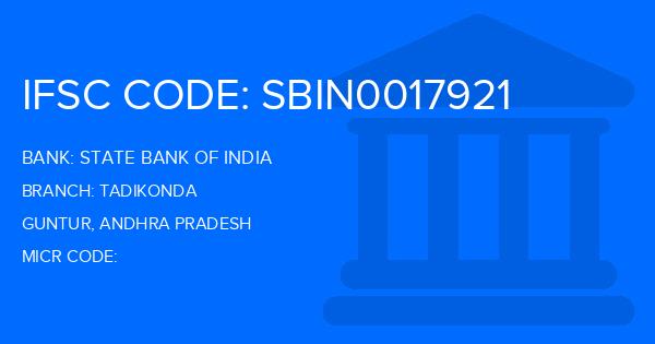 State Bank Of India (SBI) Tadikonda Branch IFSC Code