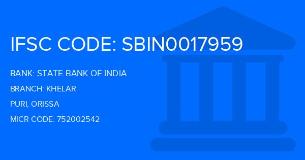 State Bank Of India (SBI) Khelar Branch IFSC Code
